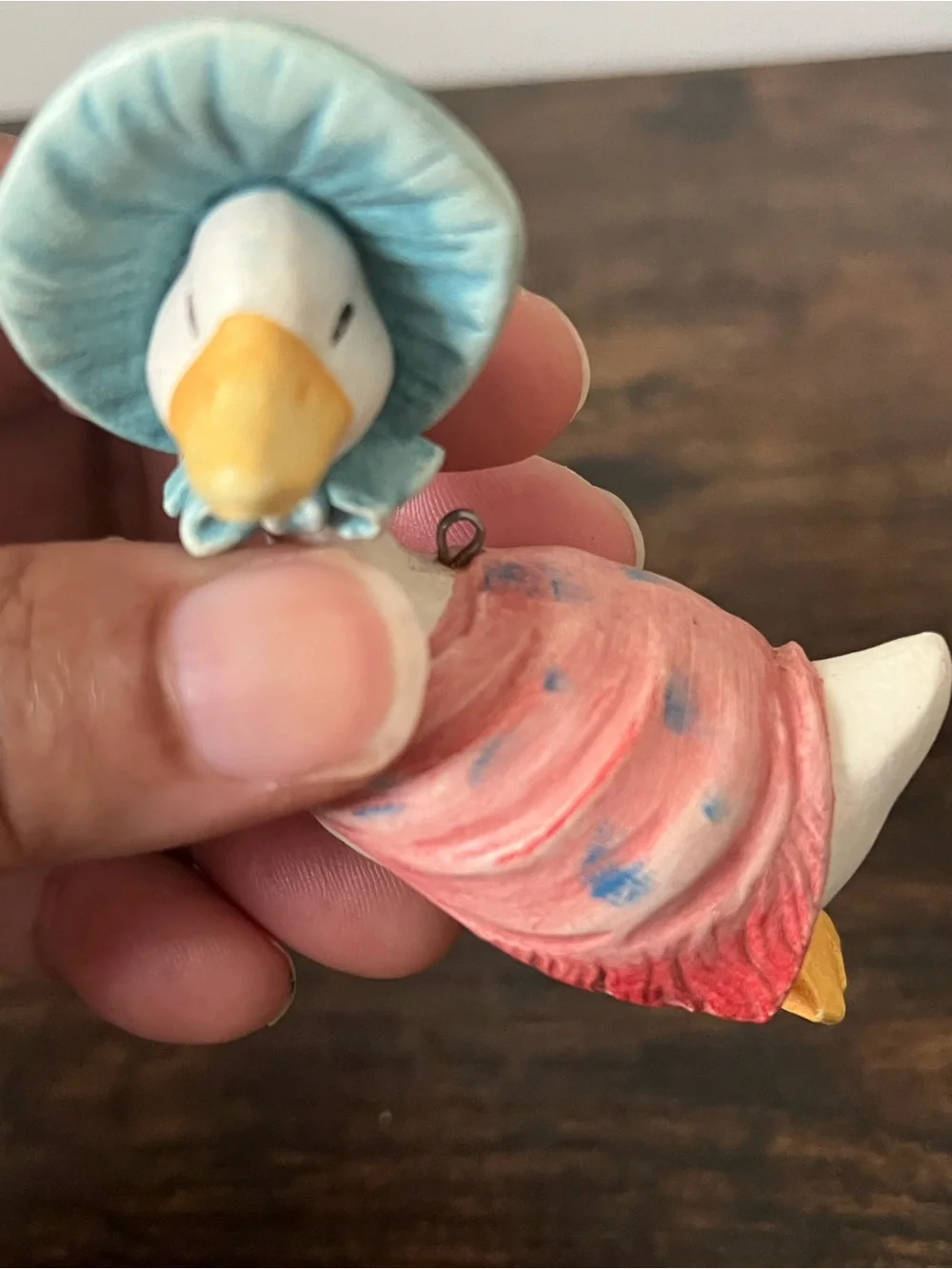 Mother Goose Vintage Ornament Figurine F-Warne Italy Sticker Nursery Rhyme